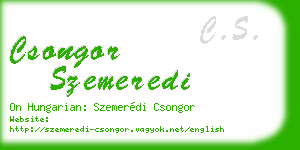 csongor szemeredi business card